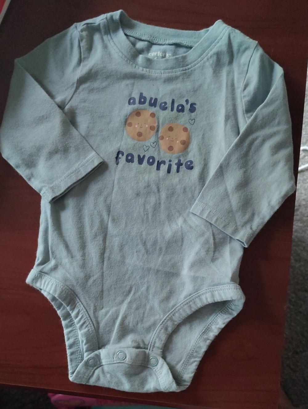 Carter's Blue 'Abuela's Favorite' Long-Sleeve Onesie